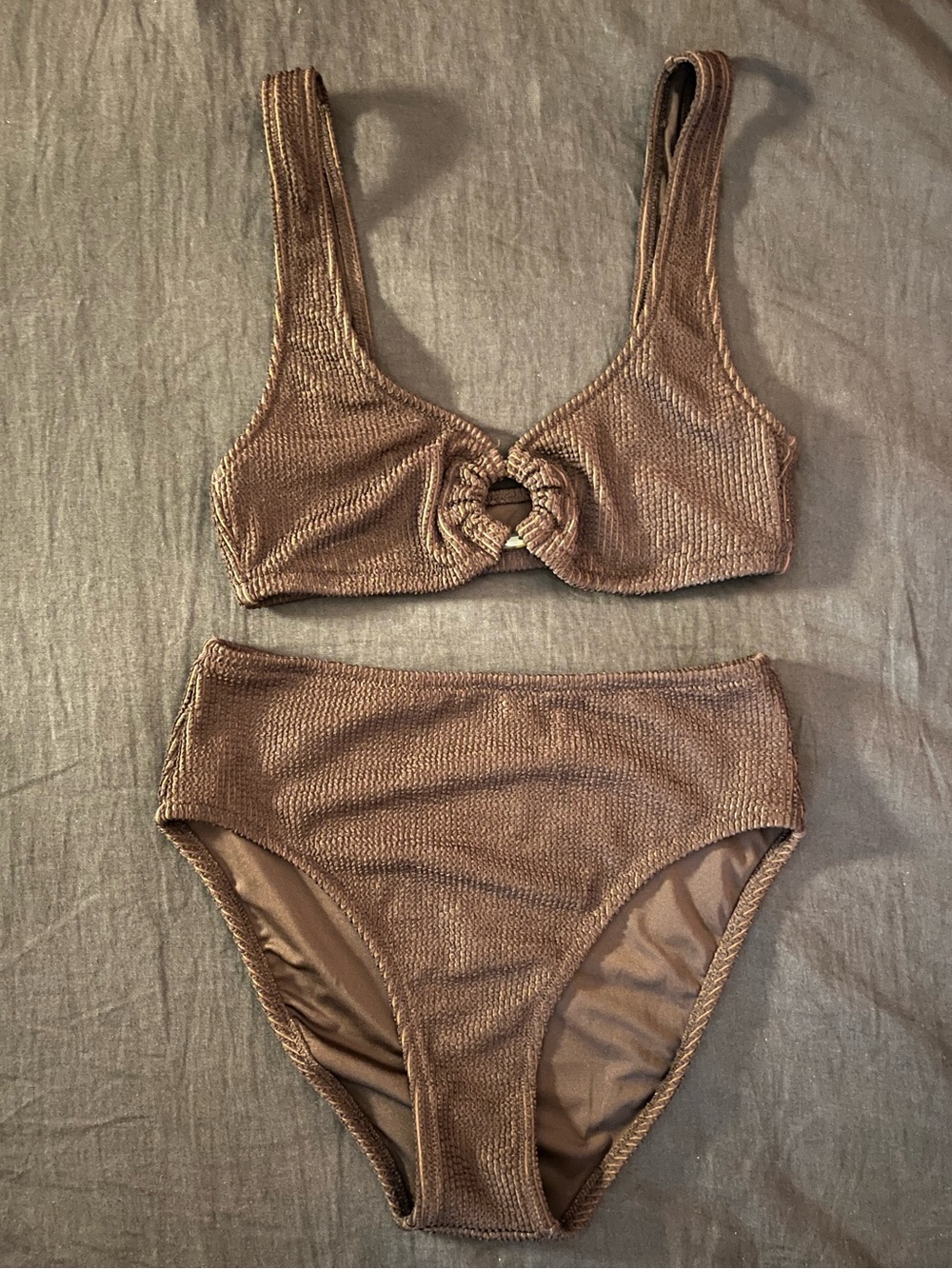 J Crew Brown Scrunchie Bikini Set - Picture 5 of 6